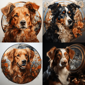 Midjourney Reverse Glass Painting style  visual effects